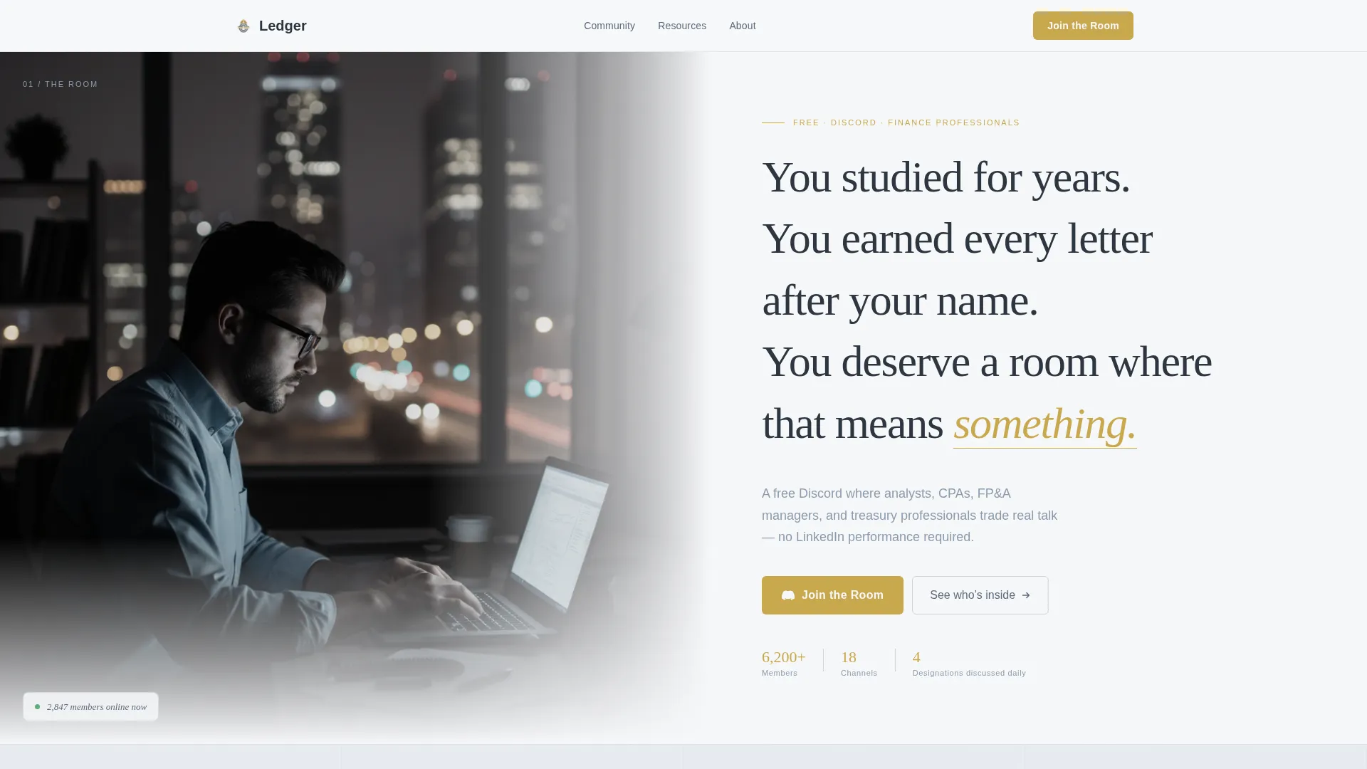 Finance Community Landing Page Template