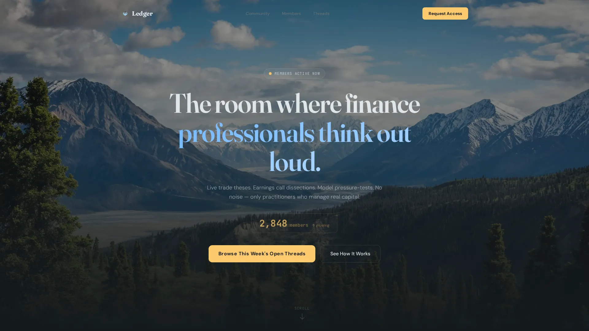 Finance Professionals Community Landing Page Template