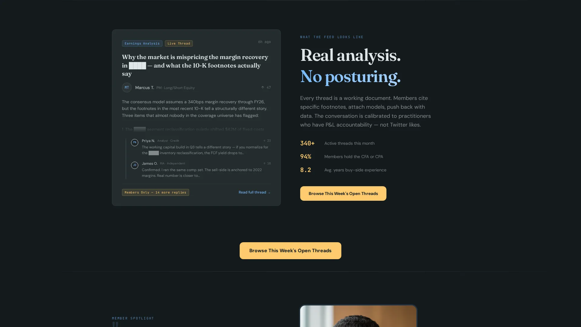 Finance Professionals Community Landing Page Template