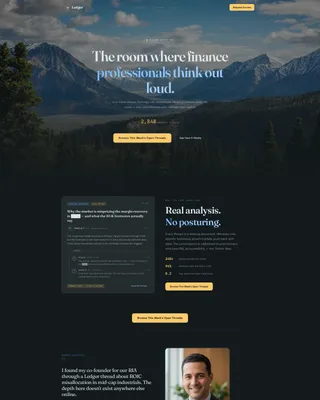 Finance Professionals Community Landing Page Template
