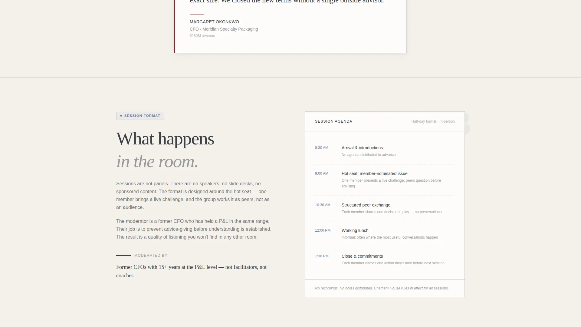Finance Professionals Peer Advisory Board Landing Page