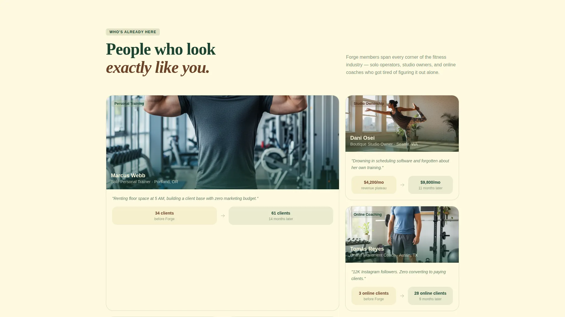 Fitness Accountability Group Landing Page Template