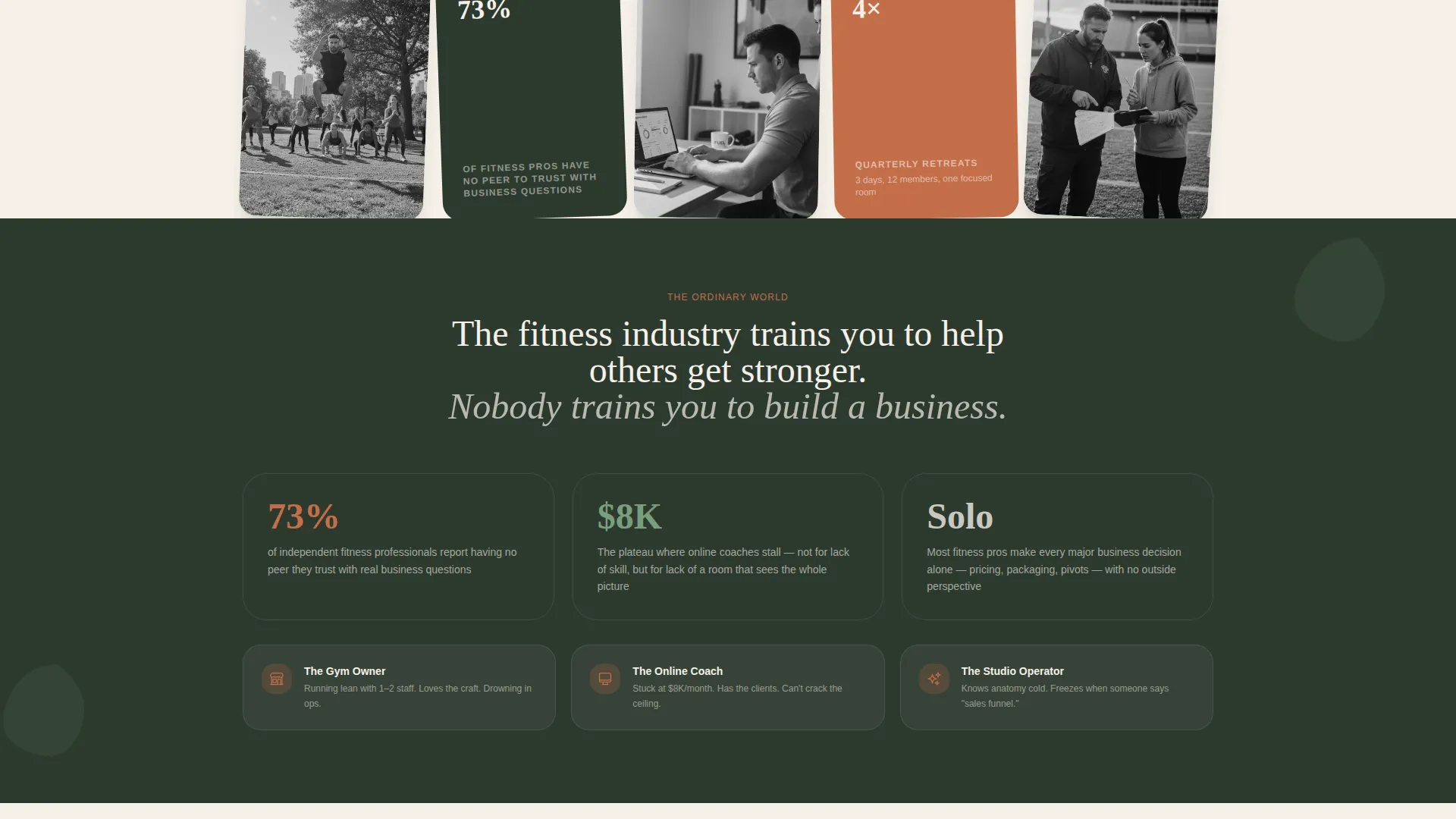 Fitness Professionals Mastermind Landing Page Template