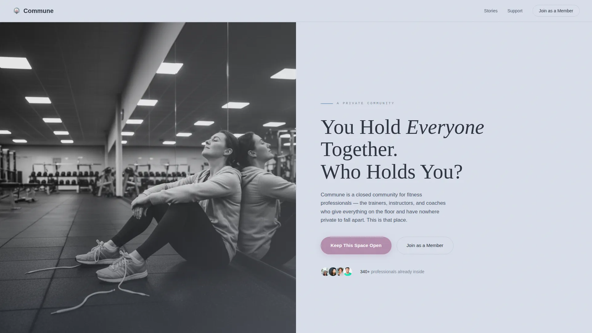 Fitness Professionals Community Landing Page Template