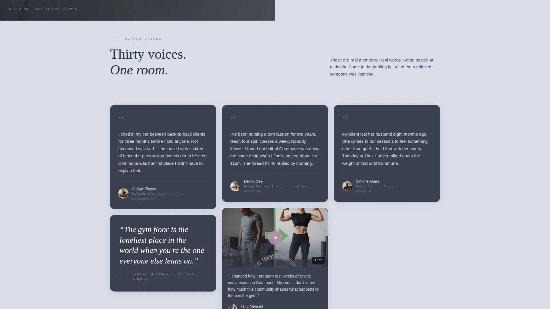 Fitness Professionals Community Landing Page Template