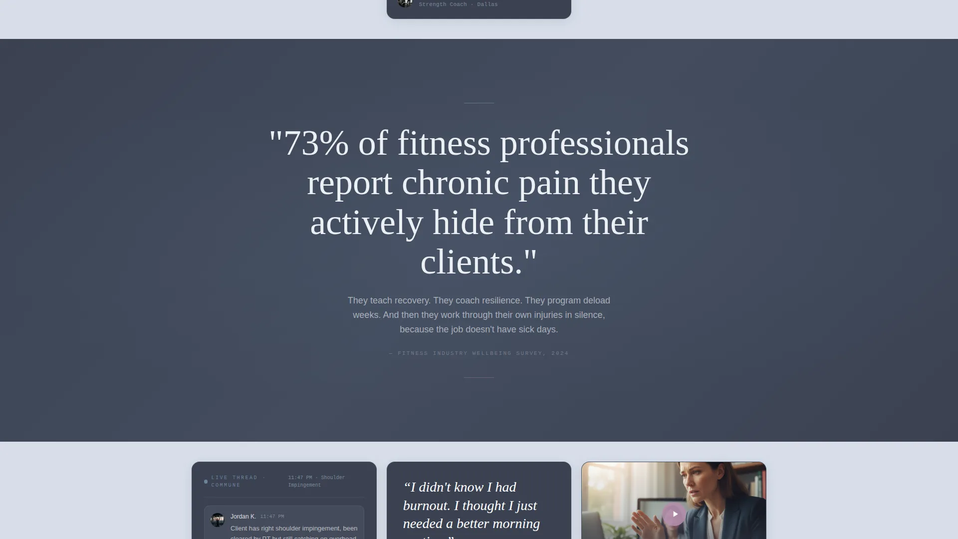 Fitness Professionals Community Landing Page Template