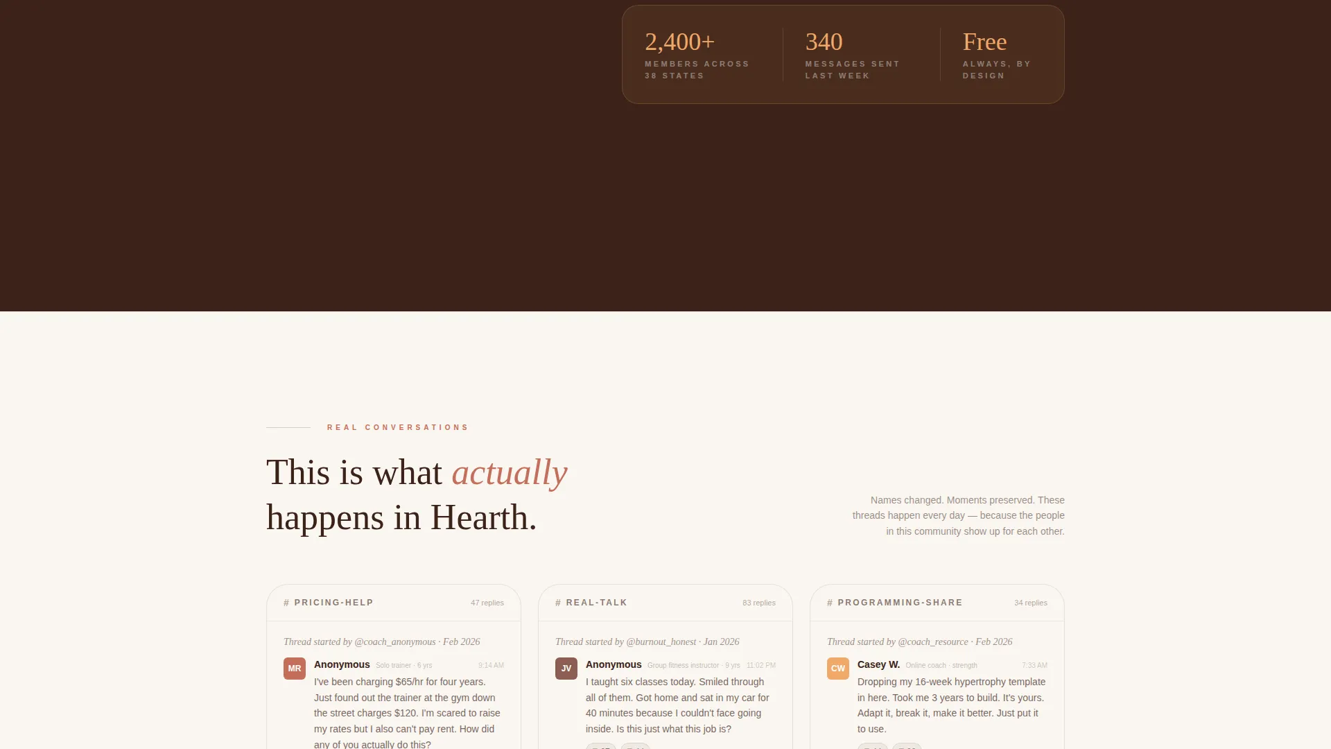Fitness Community Landing Page Template