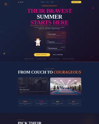 Kids Martial Arts Summer Camp Landing Page Template