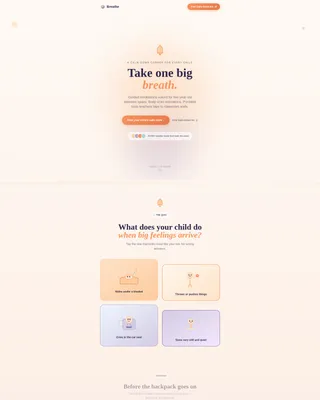 Kids Mindfulness Academy Landing Page Template