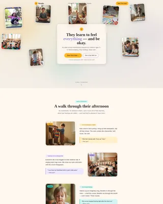 Kids Mindfulness After-School Program Landing Page