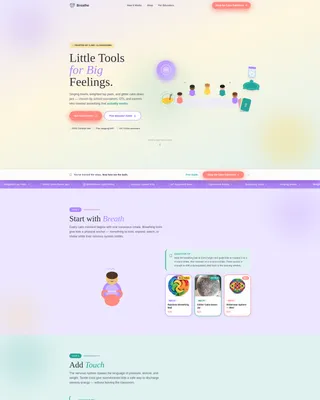 Kids Mindfulness Gear Landing Page Template