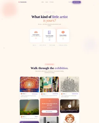 Kids Art After-School Program Landing Page
