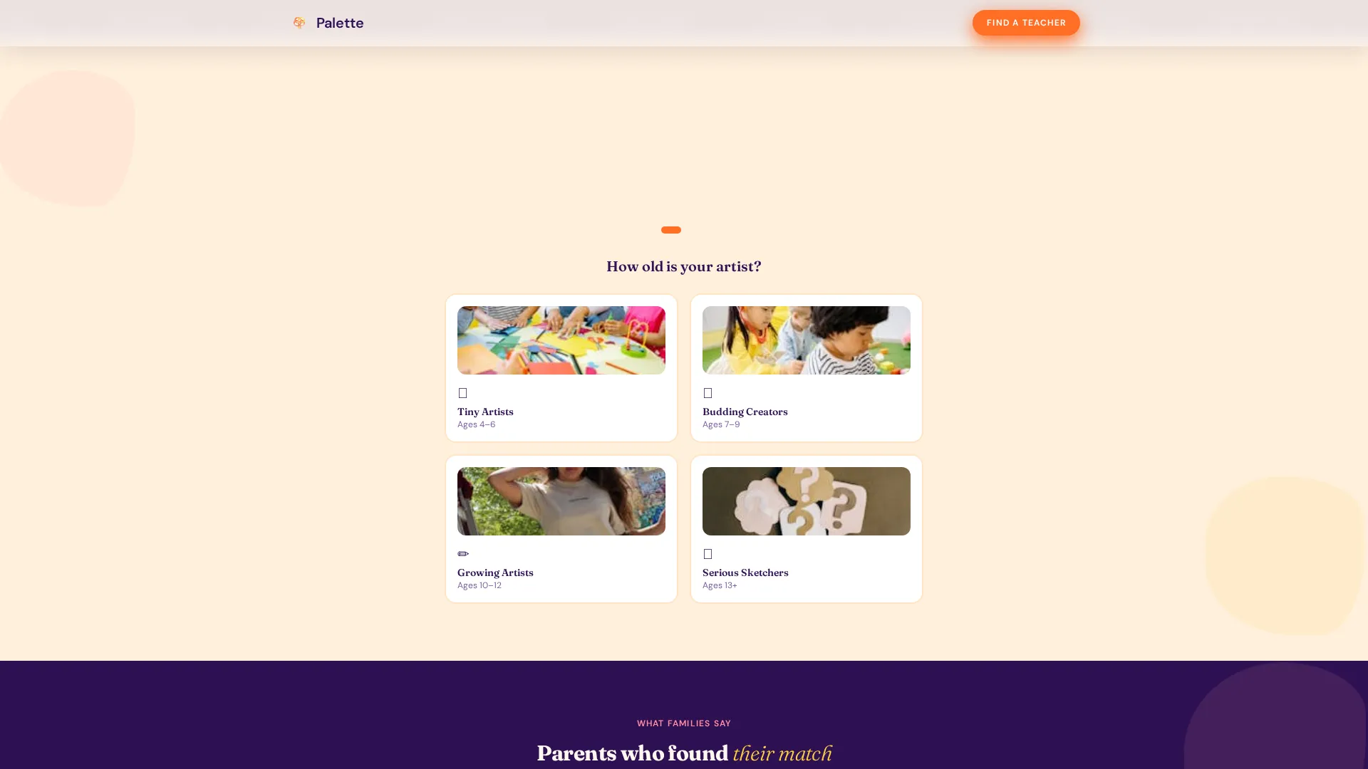 Kids Art Instructor Directory Landing Page Template