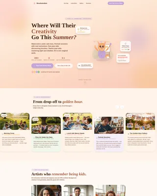 Kids Art Camp Landing Page Template
