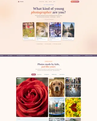 Kids Photography Gear Store Landing Page Template