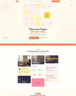 Playful Kids Piano Academy Landing Page Template