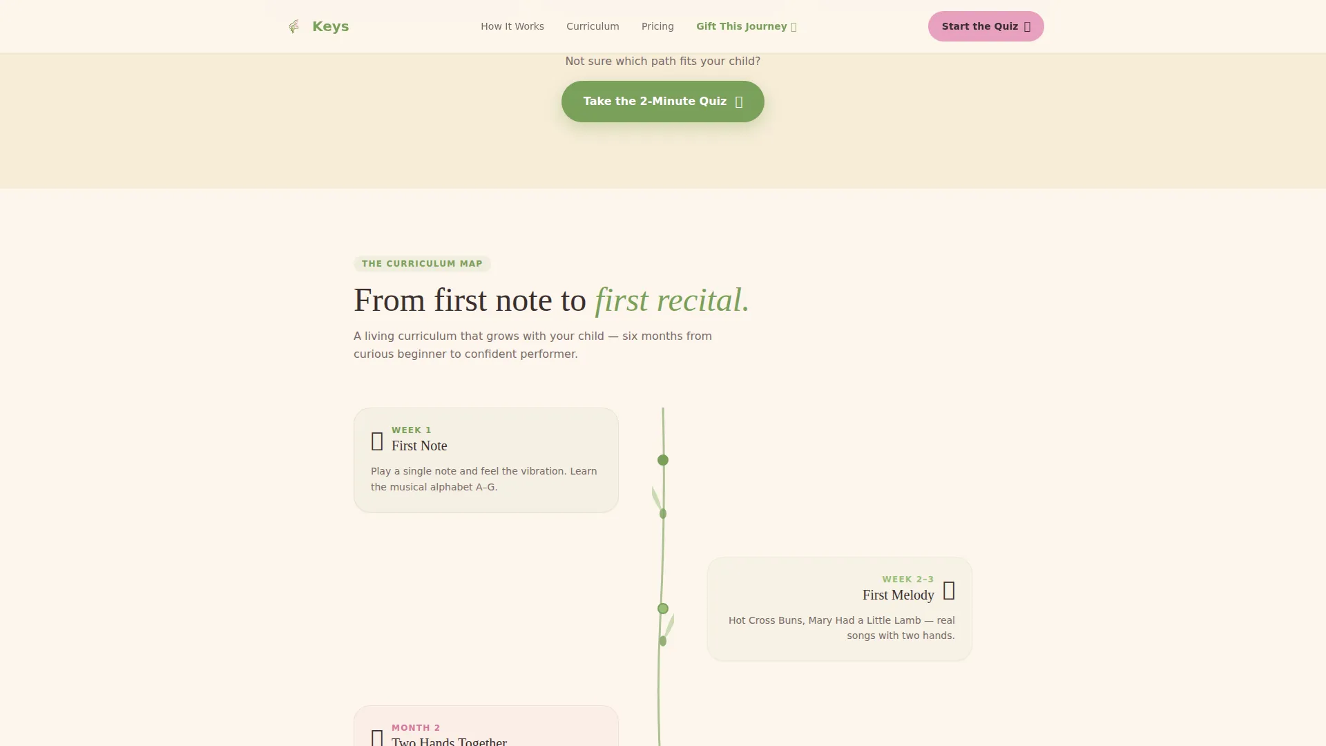 Kids Piano & Keyboard Online Class Landing Page Template