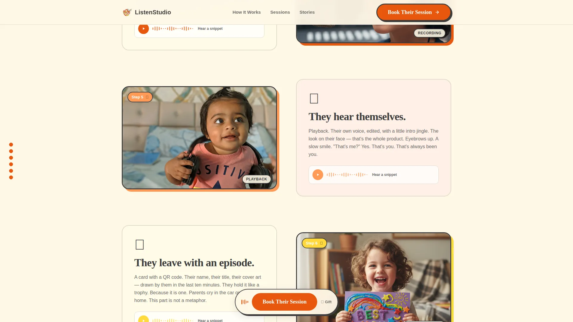Kids Podcast Studio Booking Landing Page Template