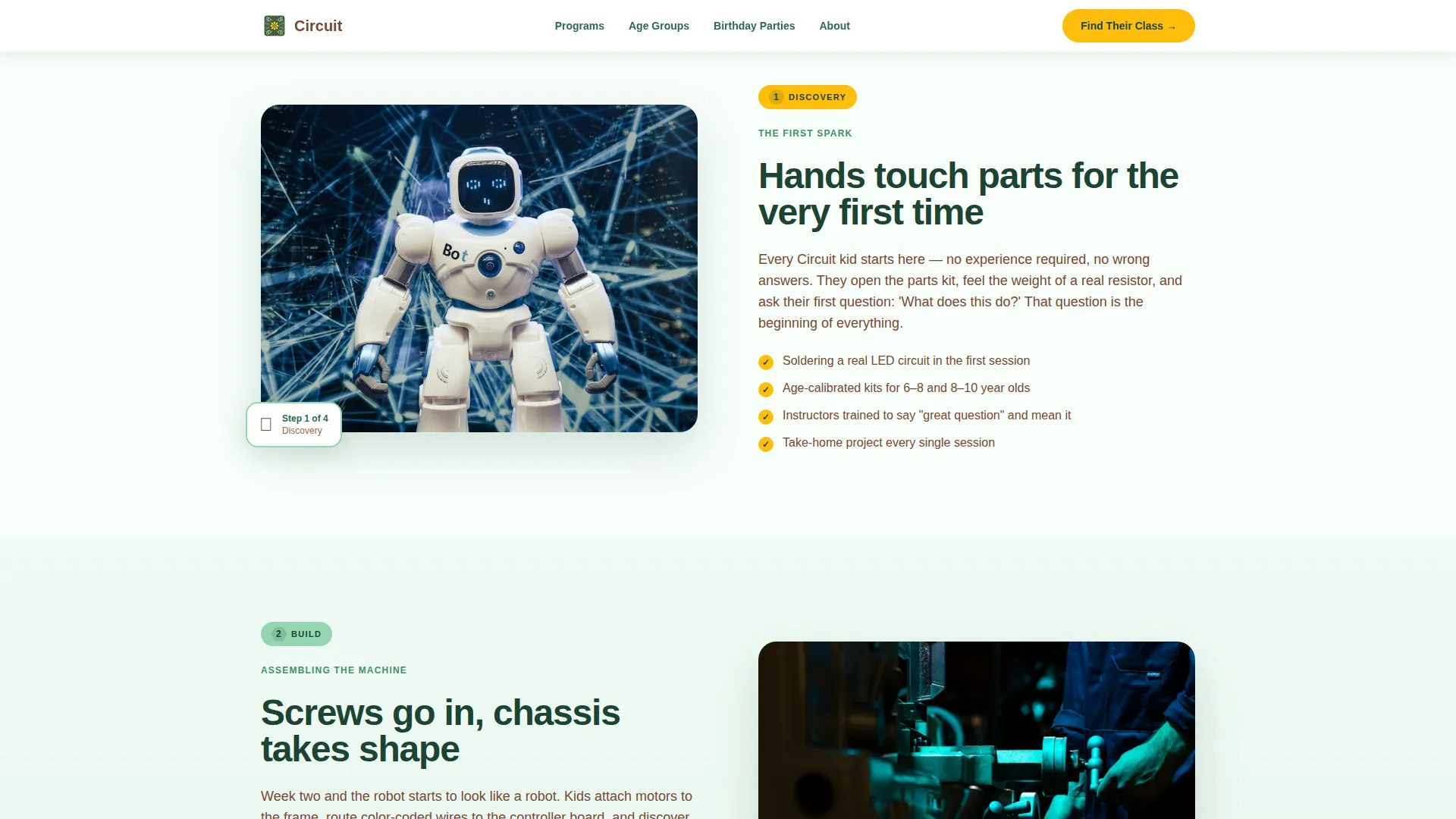 Kids Robotics Academy Landing Page Template