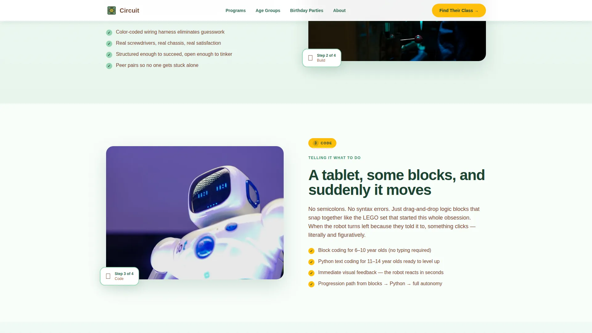 Kids Robotics Academy Landing Page Template