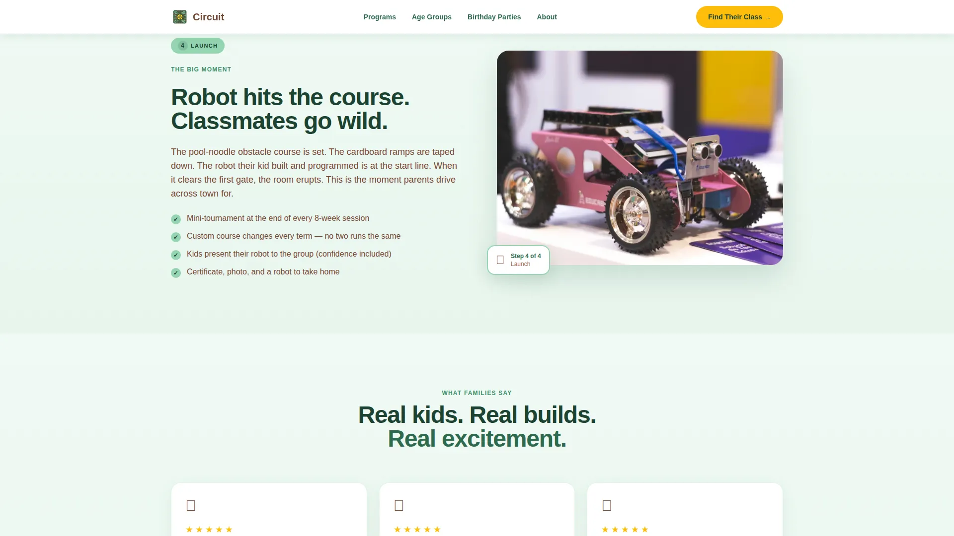Kids Robotics Academy Landing Page Template