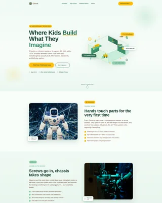 Kids Robotics Academy Landing Page Template