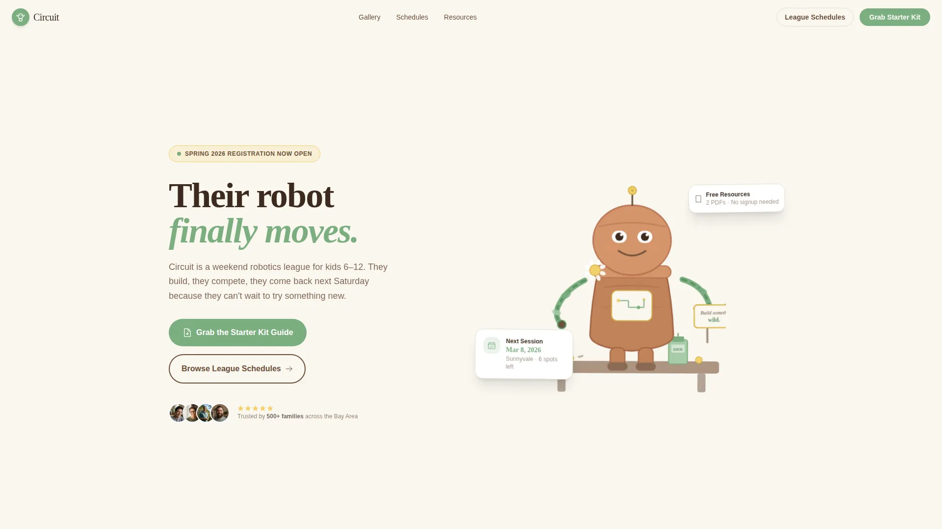 Kids Robotics League Landing Page Template