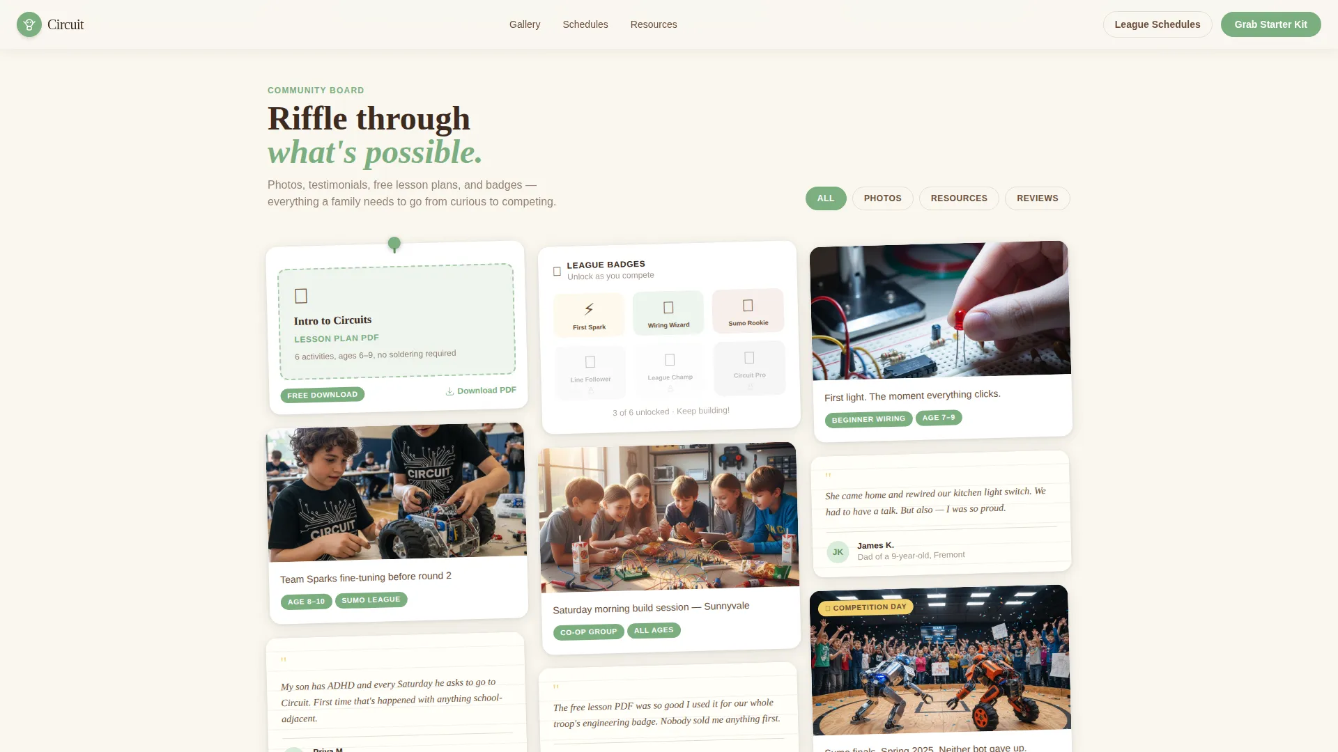 Kids Robotics League Landing Page Template