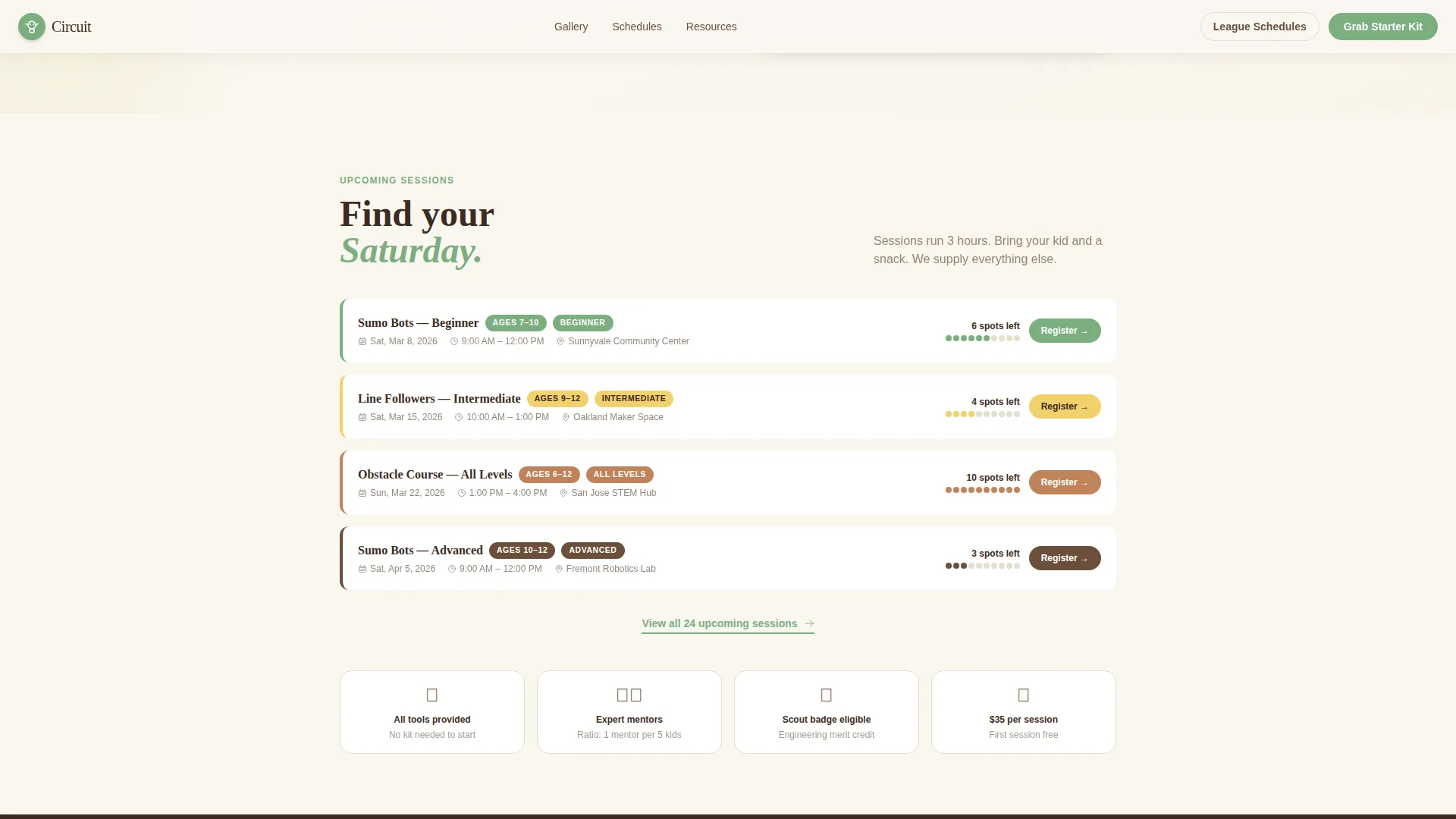 Kids Robotics League Landing Page Template