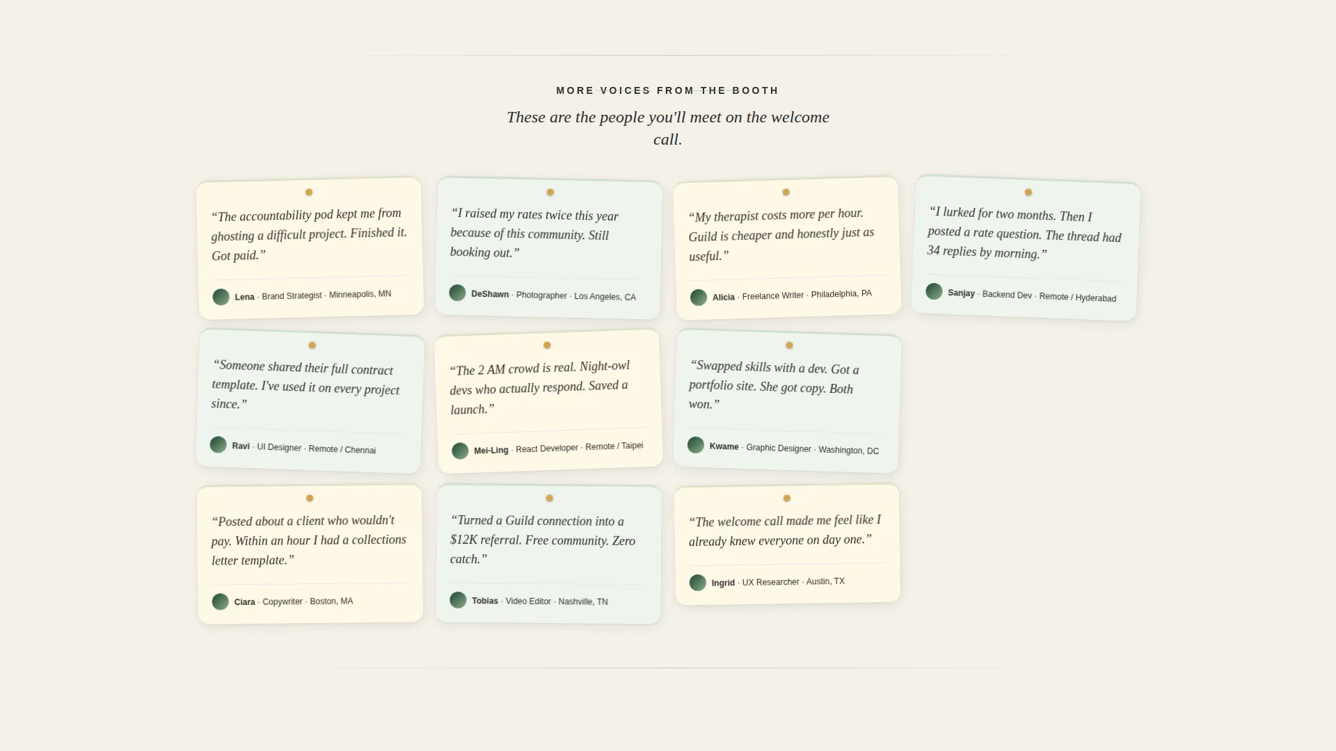 Specialist Freelancers Community Reviews & Social Proof Website Template