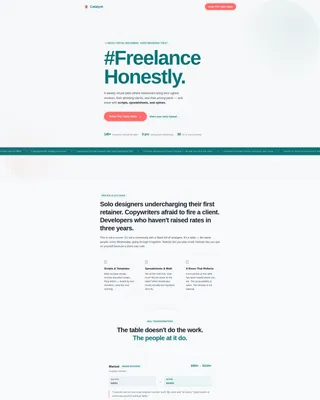 Freelancers Community Pricing & Packages Website Template
