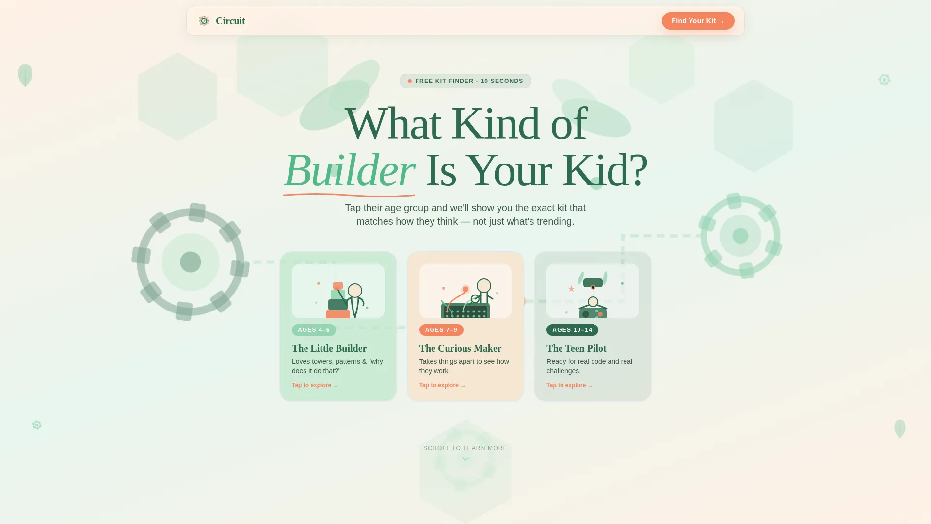 Playful Kids Robotics STEM Landing Page Template