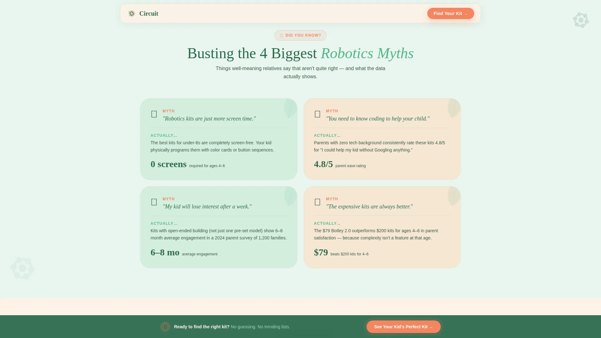Playful Kids Robotics STEM Landing Page Template