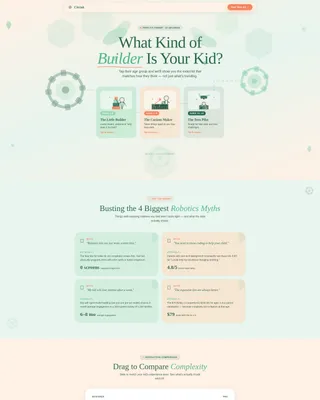 Playful Kids Robotics STEM Landing Page Template