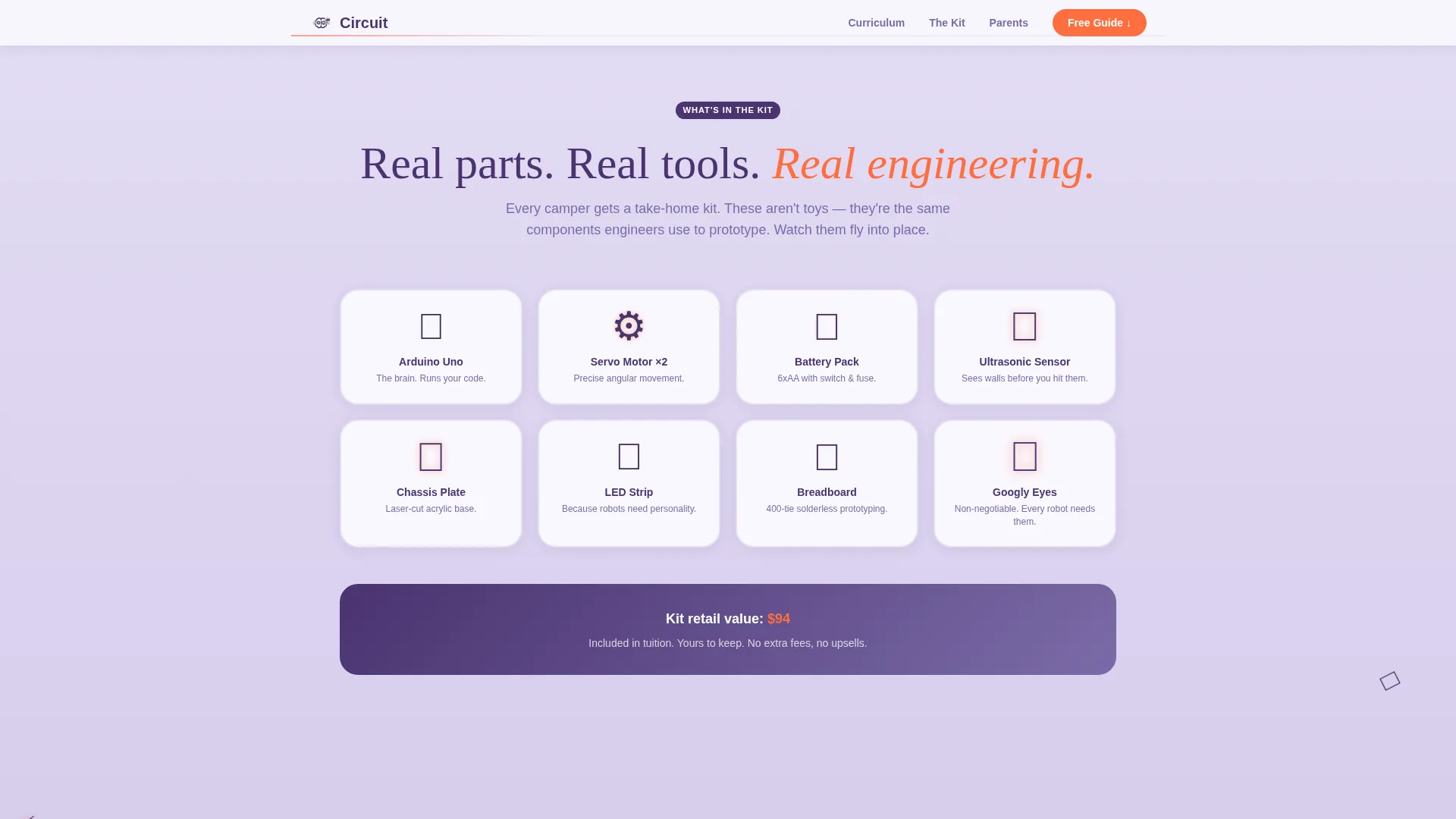 Kids Robotics Summer Camp Landing Page Template