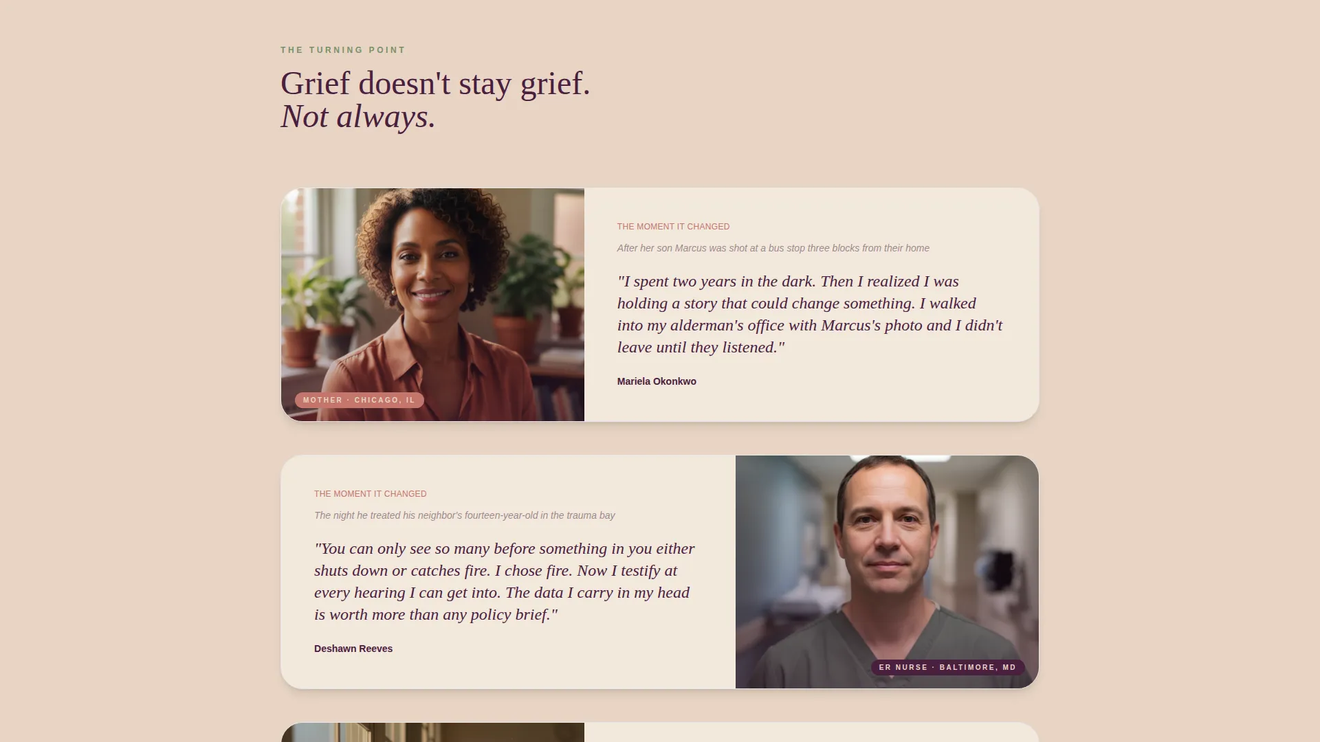 Gun Violence Prevention Advocacy Landing Page Template