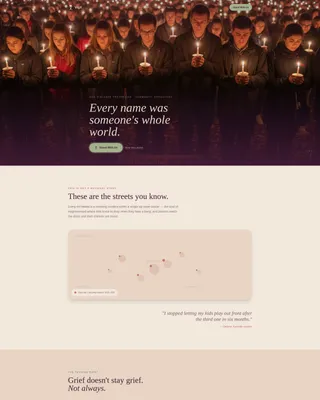 Gun Violence Prevention Advocacy Landing Page Template