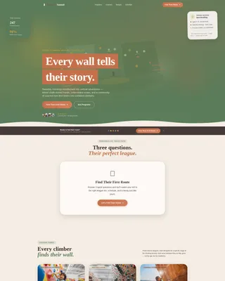 Kids Rock Climbing League Landing Page Template