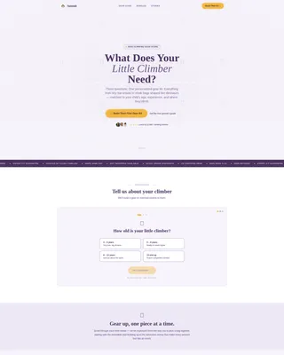 Kids Climbing Gear Landing Page Template
