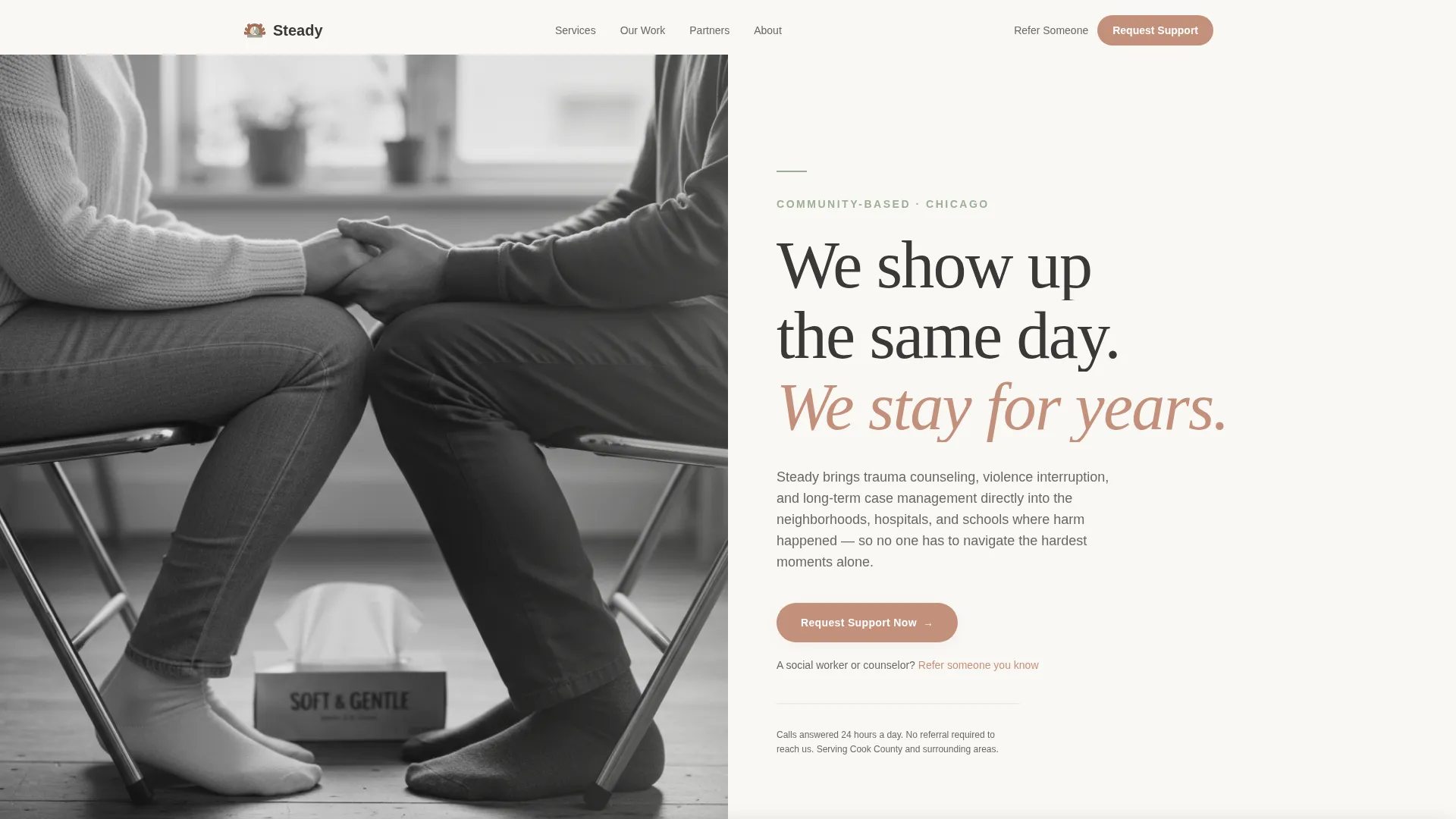 Gun Violence Prevention Nonprofit Landing Page Template