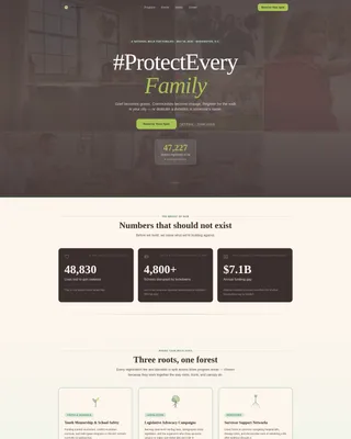 Gun Violence Prevention Fundraising Landing Page