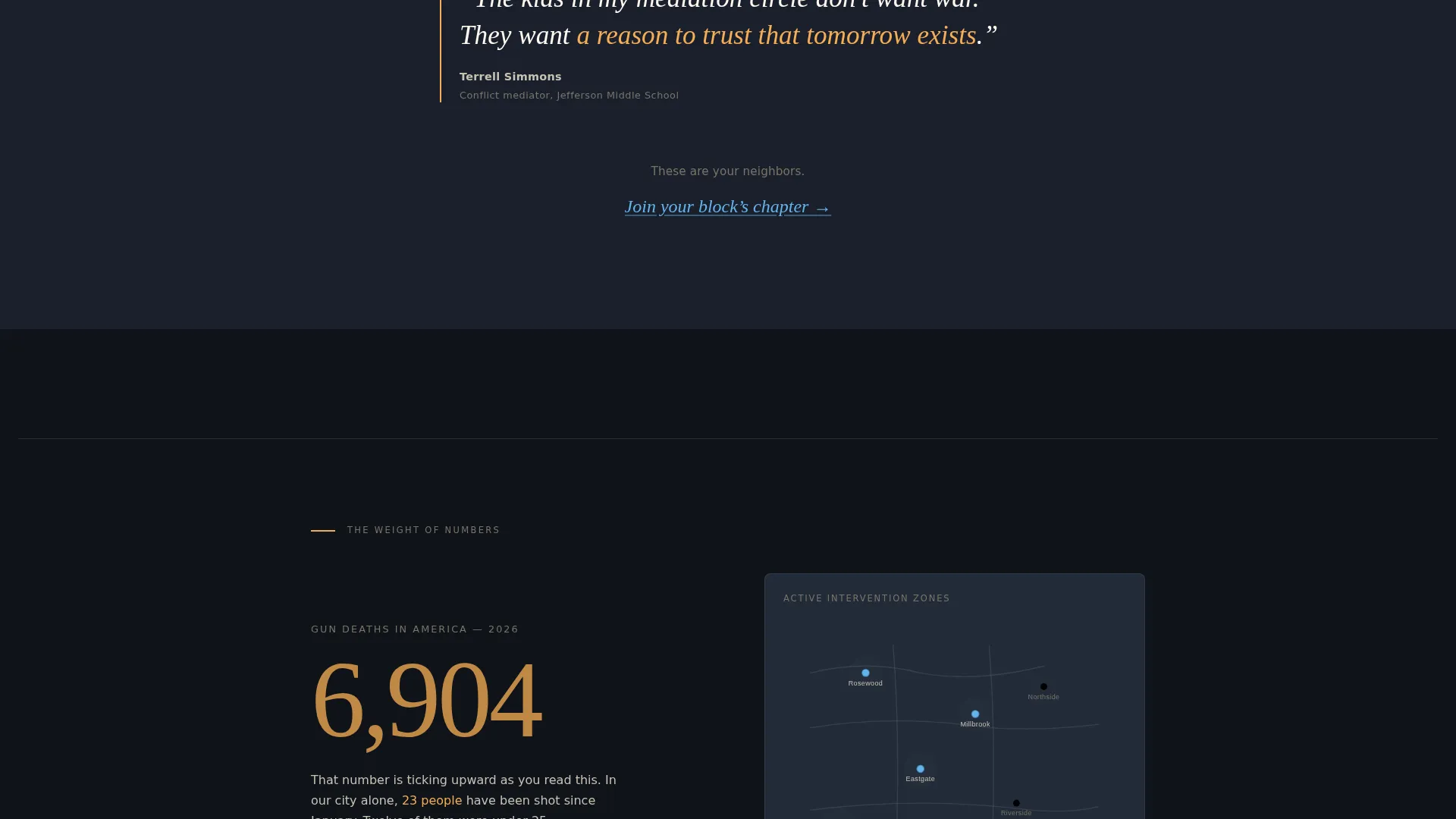 Gun Violence Prevention Grassroots Landing Page Template