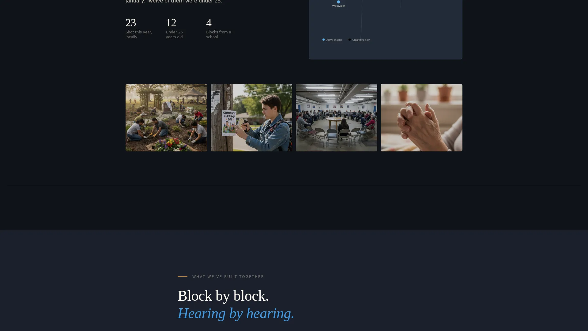 Gun Violence Prevention Grassroots Landing Page Template