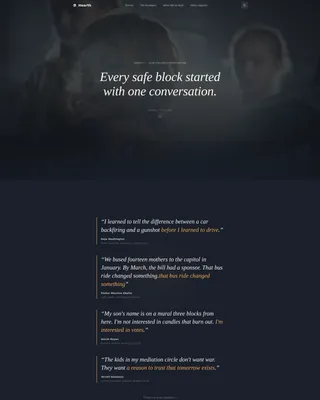 Gun Violence Prevention Grassroots Landing Page Template