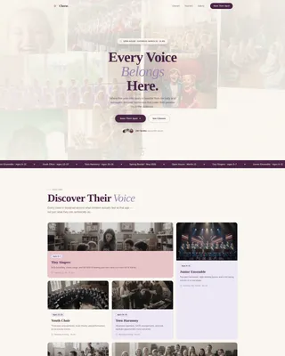 Kids Choir Academy Landing Page Template