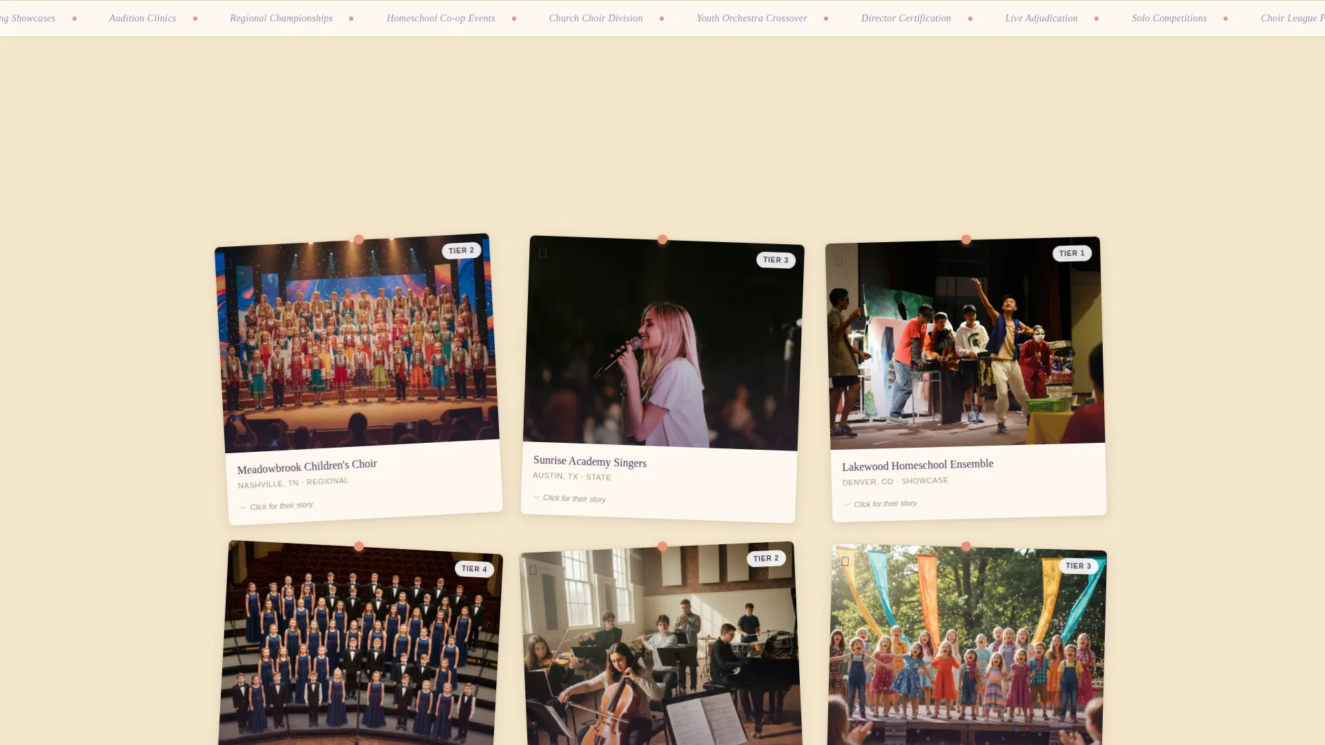 Kids Choir Competition League Landing Page Template