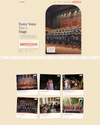 Kids Choir Competition League Landing Page Template