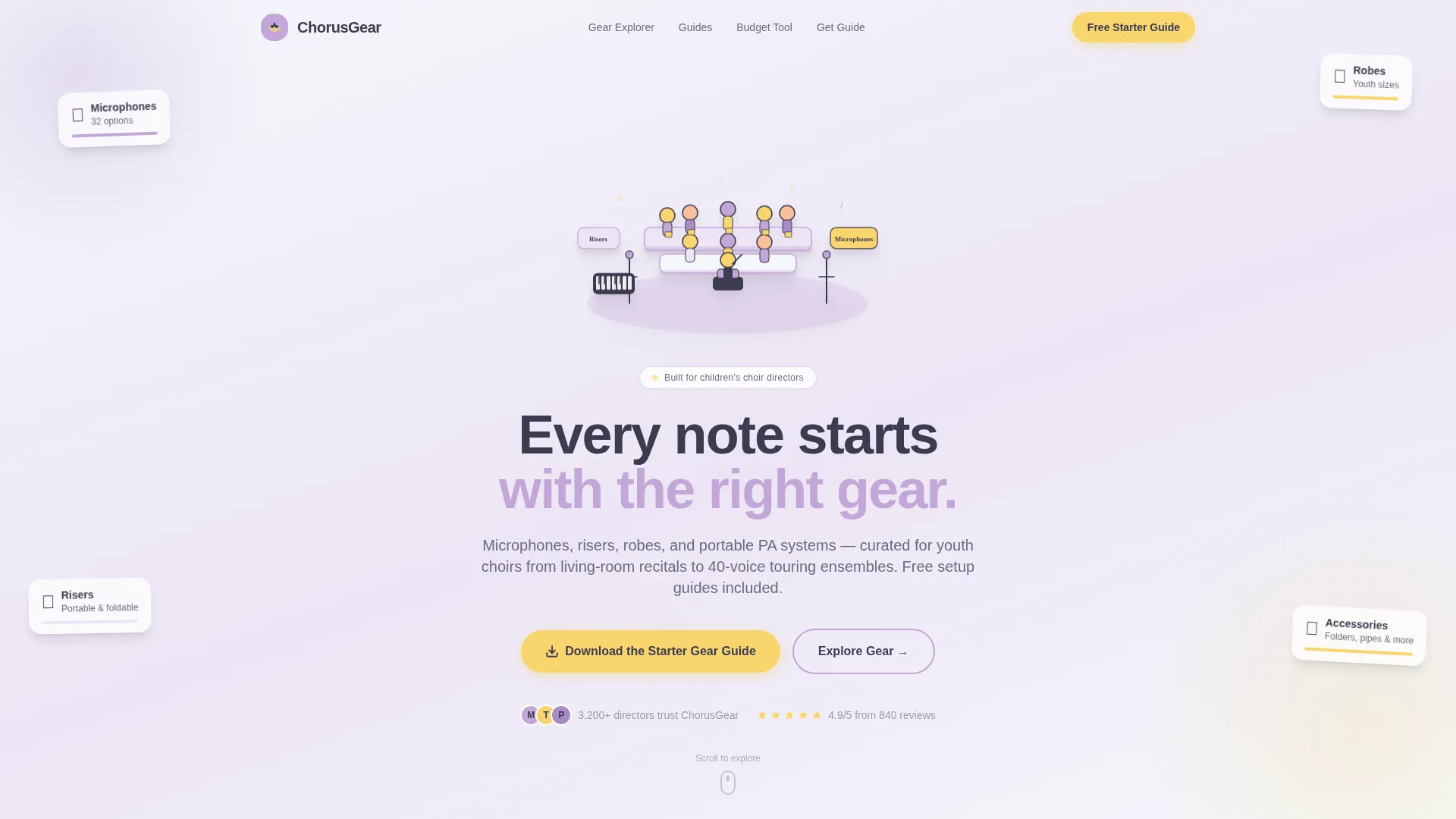 Kids Singing & Choir Cost Calculator Website Template