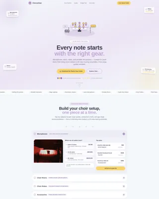 Kids Singing & Choir Cost Calculator Website Template