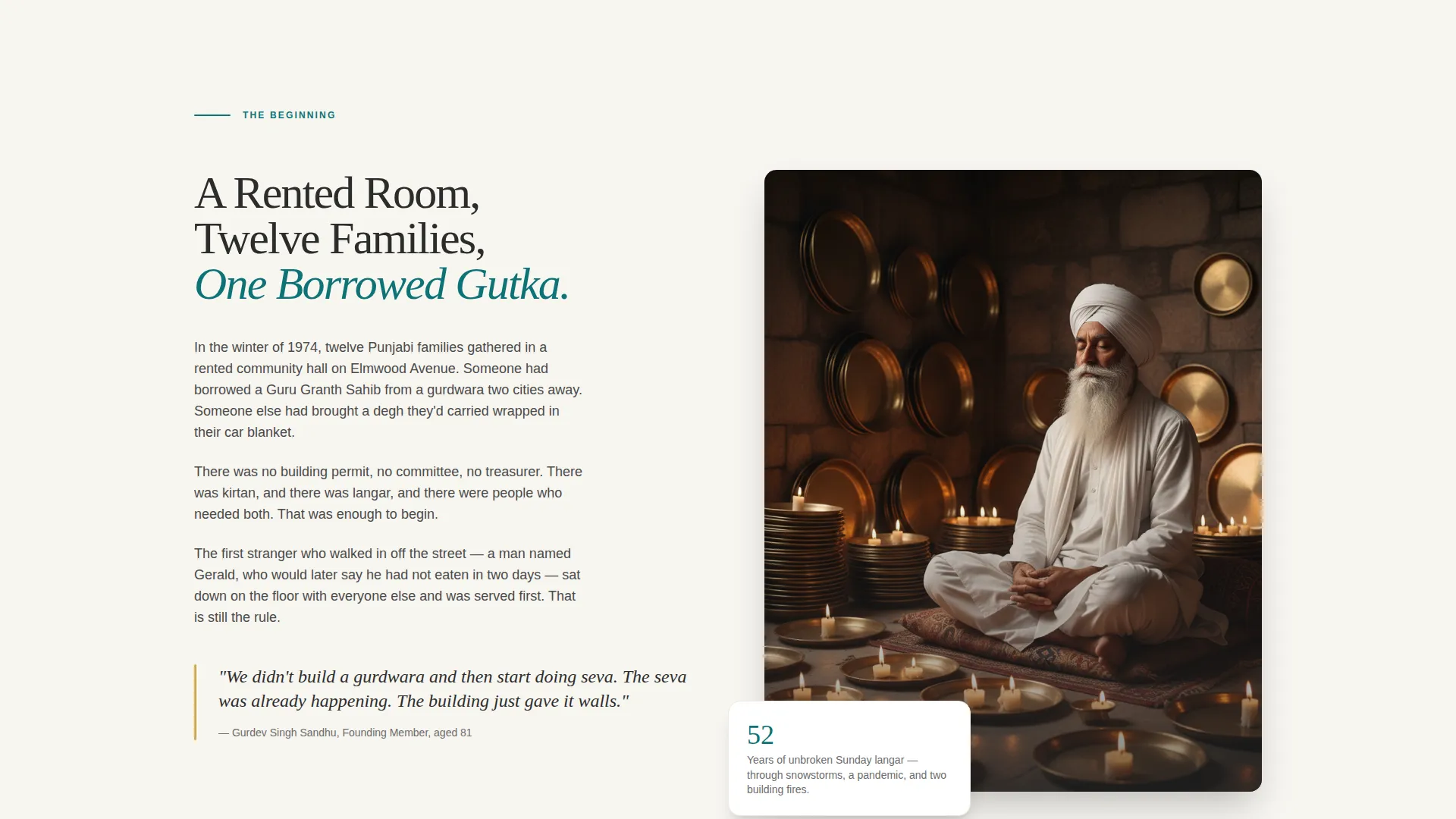 Gurdwara Management Committee Landing Page Template